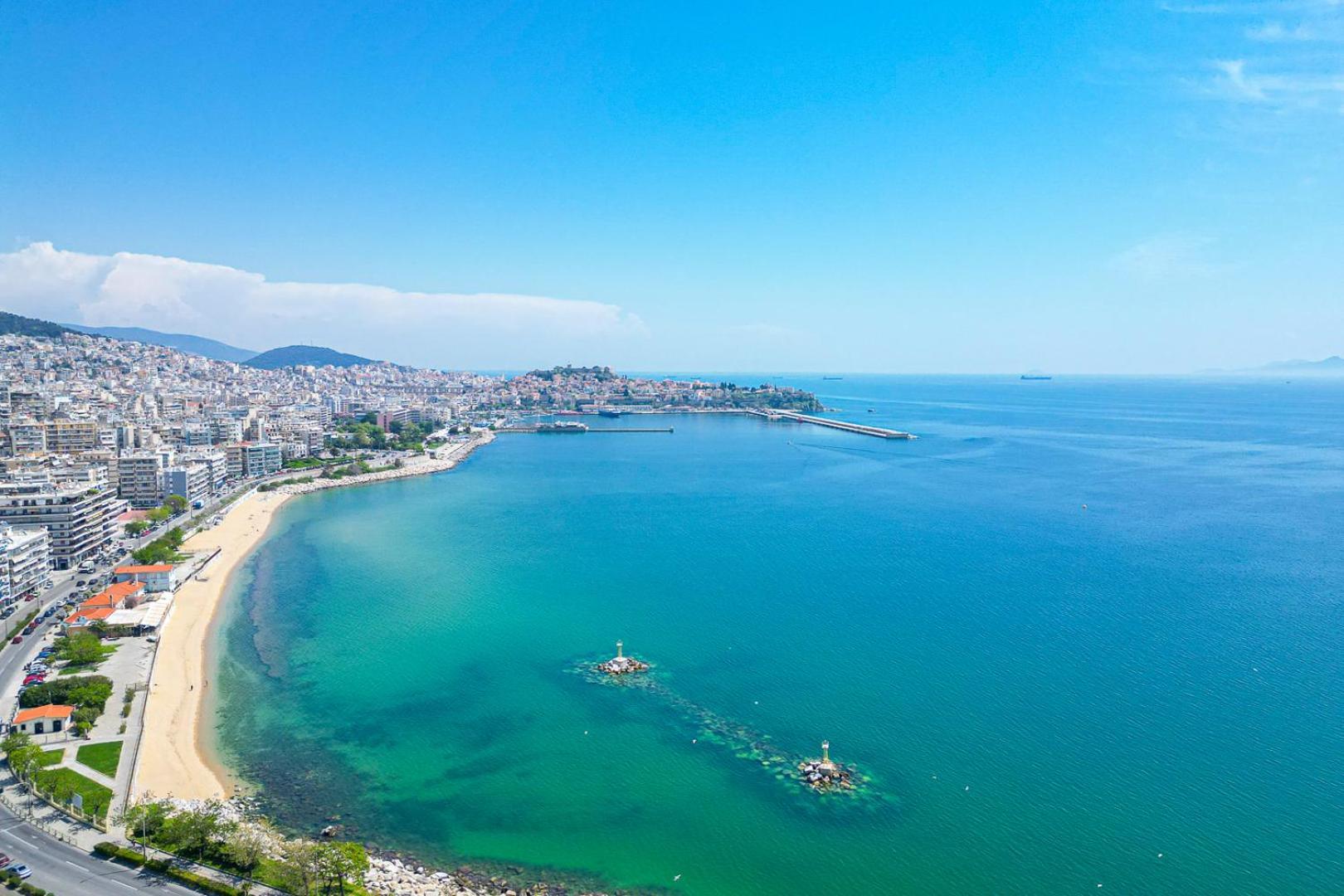 Finas Penthouse,Private Terrace,Great View,Mins From Sea Apartment Kavála ภายนอก รูปภาพ