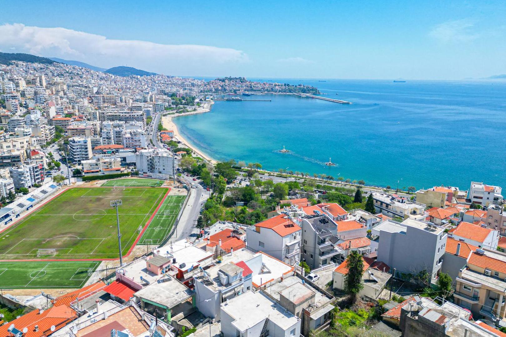 Finas Penthouse,Private Terrace,Great View,Mins From Sea Apartment Kavála ภายนอก รูปภาพ