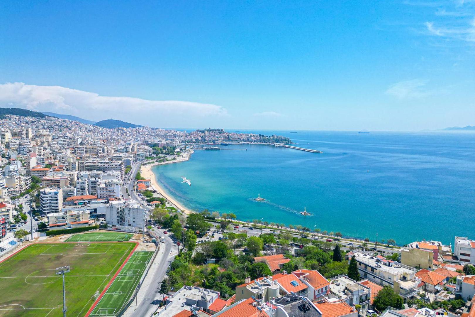 Finas Penthouse,Private Terrace,Great View,Mins From Sea Apartment Kavála ภายนอก รูปภาพ